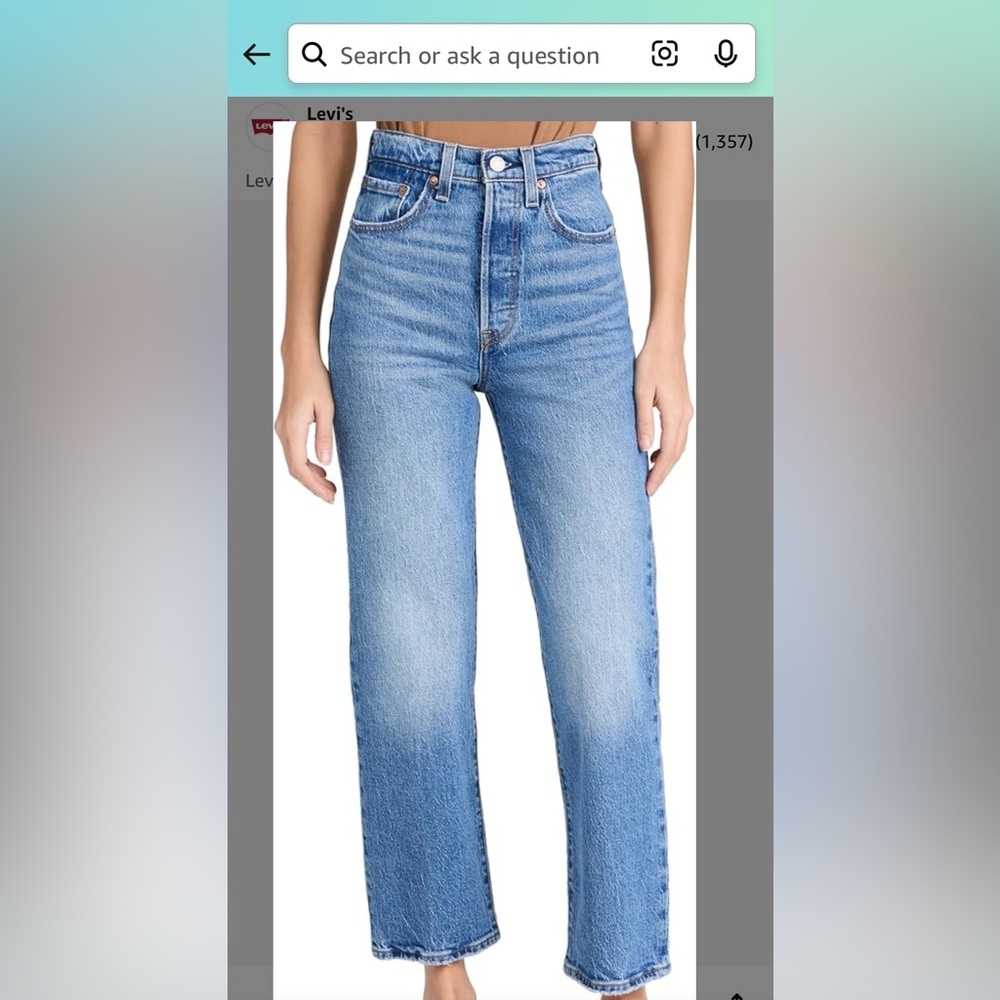 Levi's Ribcage Straight Ankle  size 27 Denim Jeans - Picture 10 of 11